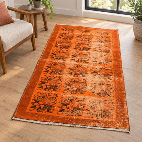 Orange vintage muted oushak - vintage,