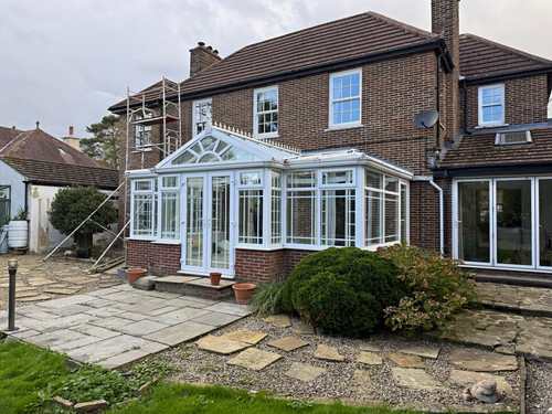 White upvc conservatory - upvc,