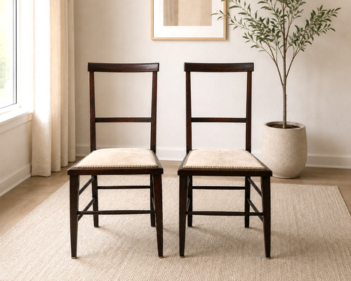 Pair vintage mahogany chairs - pair,