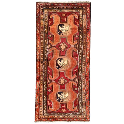 Cleaned vintage kazak runner - kazak,