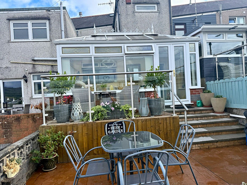 White framed conservatory with - conservatory,