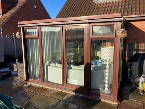 Brown lean conservatory - brown, lean-to