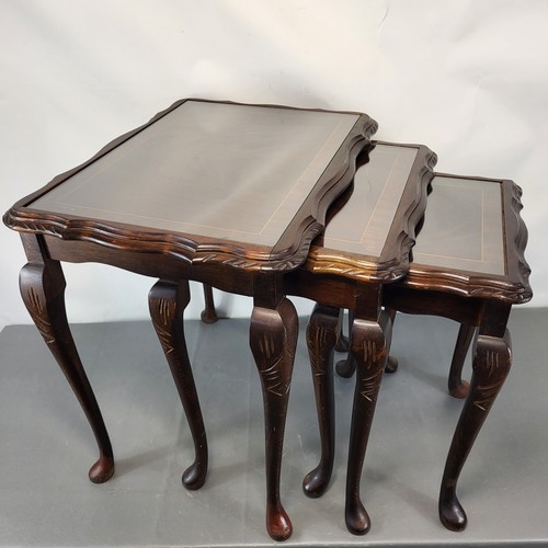 Mahogany nest tables - of,