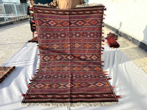 4x7 afghan handwoven vintage - 4x7,