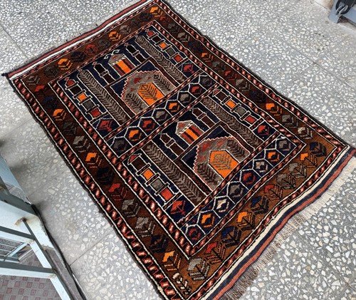 3x4 afghan hand knotted - ft,