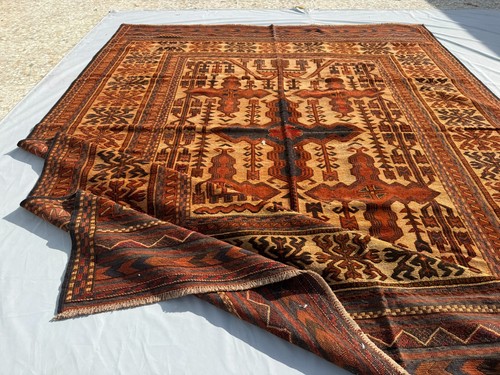 7x9 hand knotted afghan - 7x9,