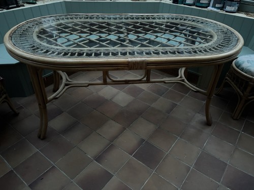 Cane conservatory table - cane,
