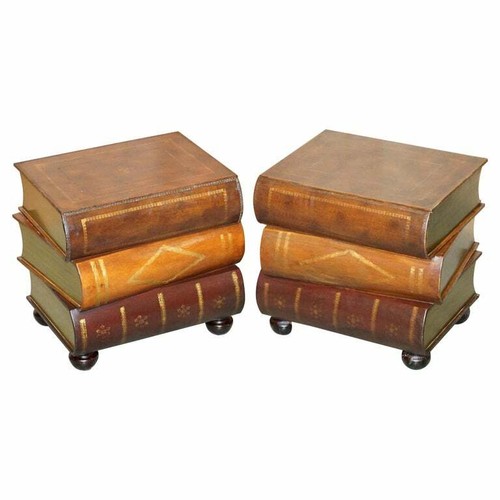 Pair leather bound - pair, of