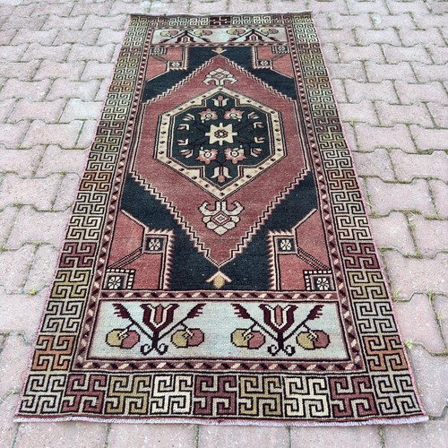 Charcoal pink 3x6 vintage - charcoal,