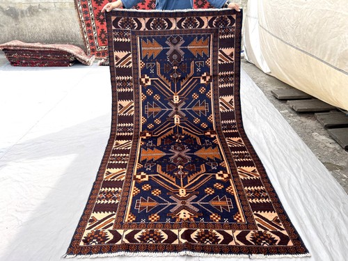 4x7 hand knotted - hand, afghan