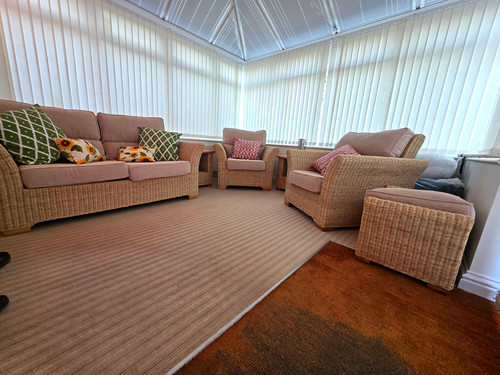 Beige rattan wicker piece - beige, rattan/wicker