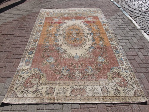 Large oushak turkish rug - turkish,